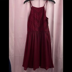 Burgundy dress